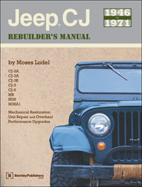 Click here for access to the Bentley Publishers website and information about the 1946-71 CJ Jeep Rebuilder's Manual by Moses Ludel.