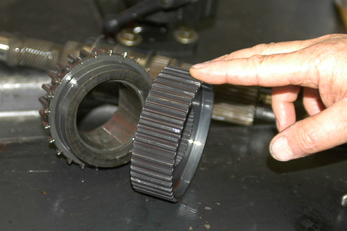 Mode hub and drive sprocket removed from output shaft.