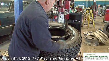 Use care when mounting tires on alloy aluminum rims!