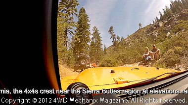 GoPro view through the windshield of a new Jeep JK Wrangler Rubicon Unlimited.