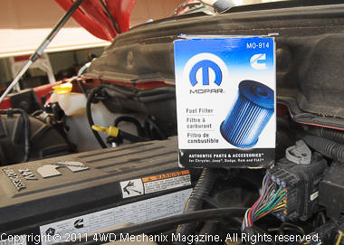Mopar is our source for a quality replacement fuel filter.