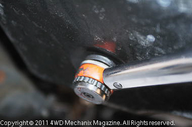 Use a torque wrench and factory tightening specifications when tightening the drain plug.