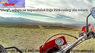 Looking down on the 4,400 foot valley floor from 6,000 feet during dirt testing of Honda XR650R motorcycle