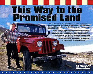 Moses Ludel and Mopar Camp Jeep Flyer: 1955 CJ-5 featured in the Jeep CJ Rebuilder's Manual: 1946-71.