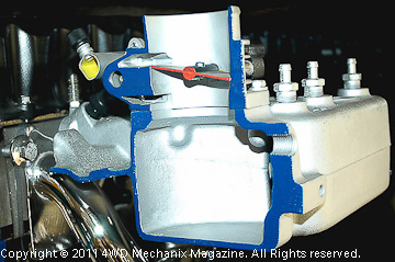 4.0L intake plenum for MPI fuel-and-spark management