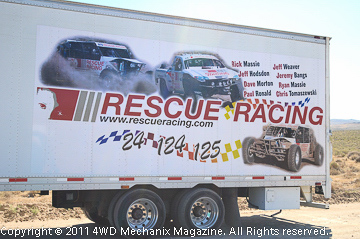 Rescue Racing support shows up at the Pit One Area.