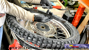 Michelin T63 tire going on Honda XR650R wheel rim