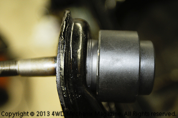Installing the ball joint with OTC 8034 ball joint tool