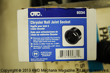 OTC 8034 Chrysler ball joint tool