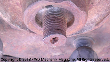 Axle shaft ruined by beating on end with hammer!