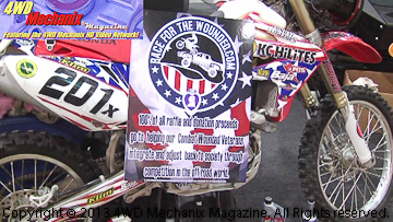 Race for the Wounded Honda CRF450X motorcycle for Baja1000 Race