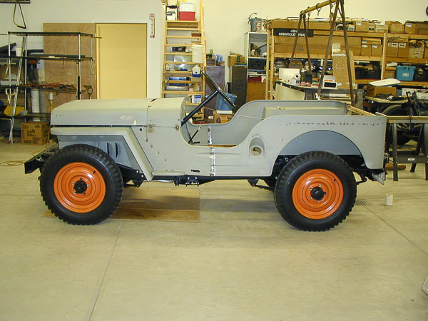 Early Jeep CJ2A 4x4 undergoing full restoration