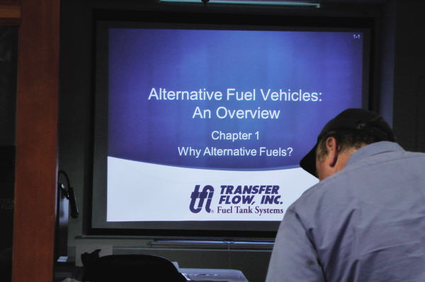 The alternative fuels classroom attracts a variety of interested students.