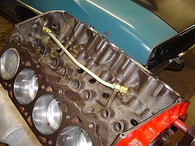 AMC V-8 oiling bypass; photo supplied by reader 