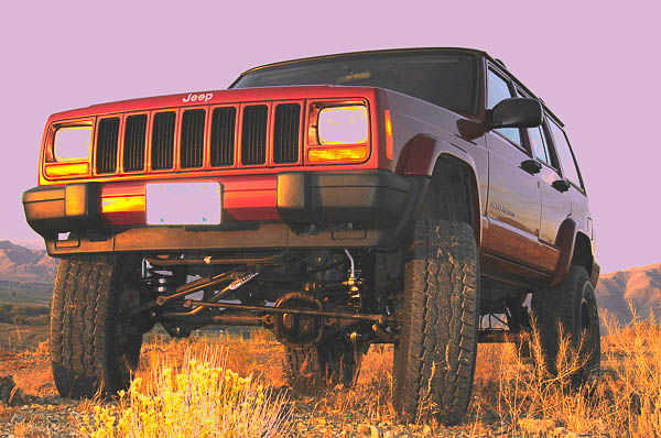 Moses Ludel's 1999 XJ Cherokee with 6-inch long arm lift.