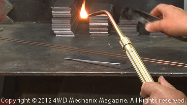 Lighting the oxygen-acetylene welding torch